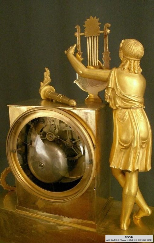 AISOR -  orologio parigina bronzo dorato mercurio - 10.JPG