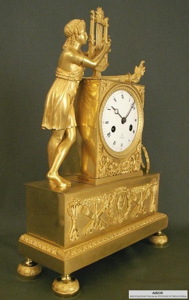 AISOR -  orologio parigina bronzo dorato mercurio - 11.JPG