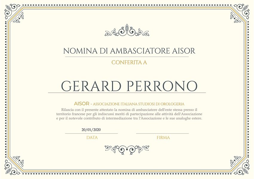 diploma di ambasciatore Gerard.jpg