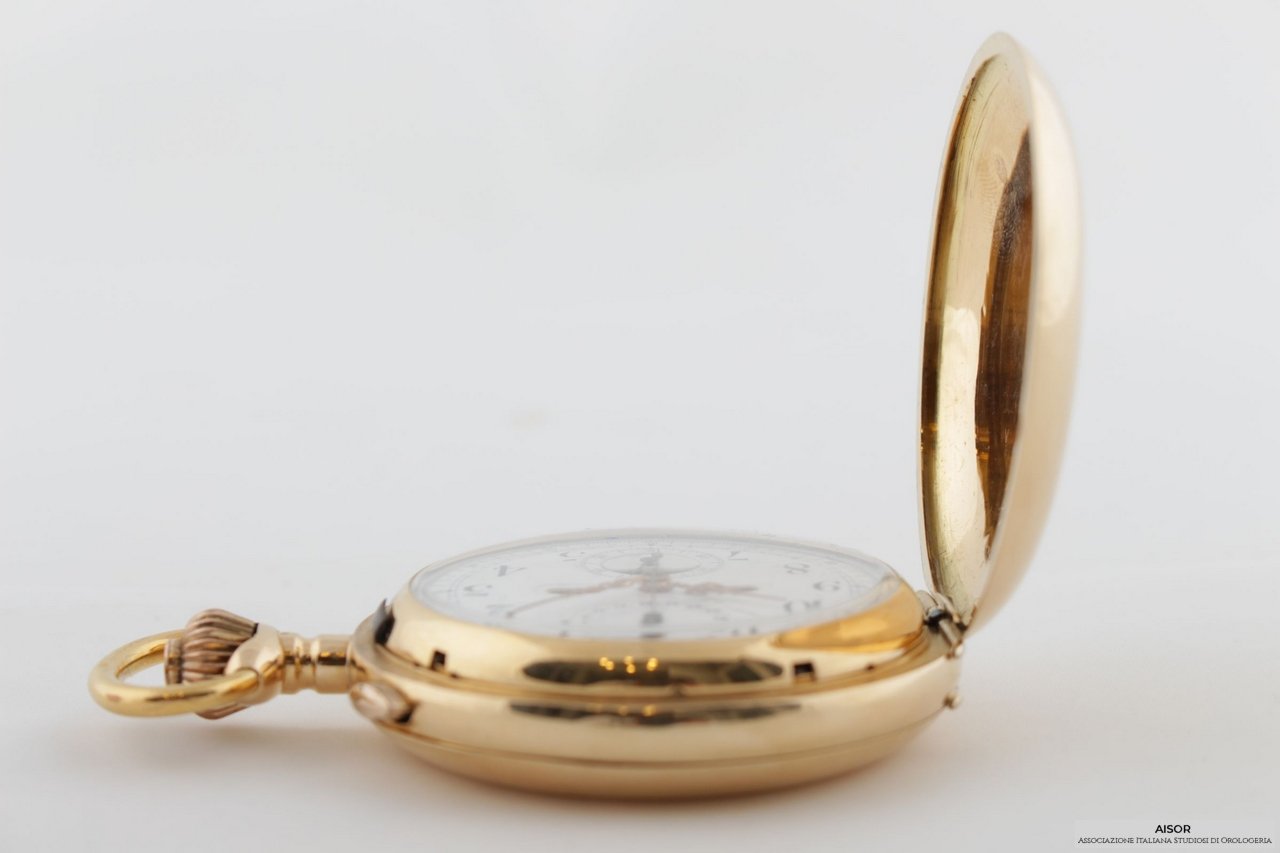 AISOR - antico cronografo tasca ripetizione oro datario 06.JPG