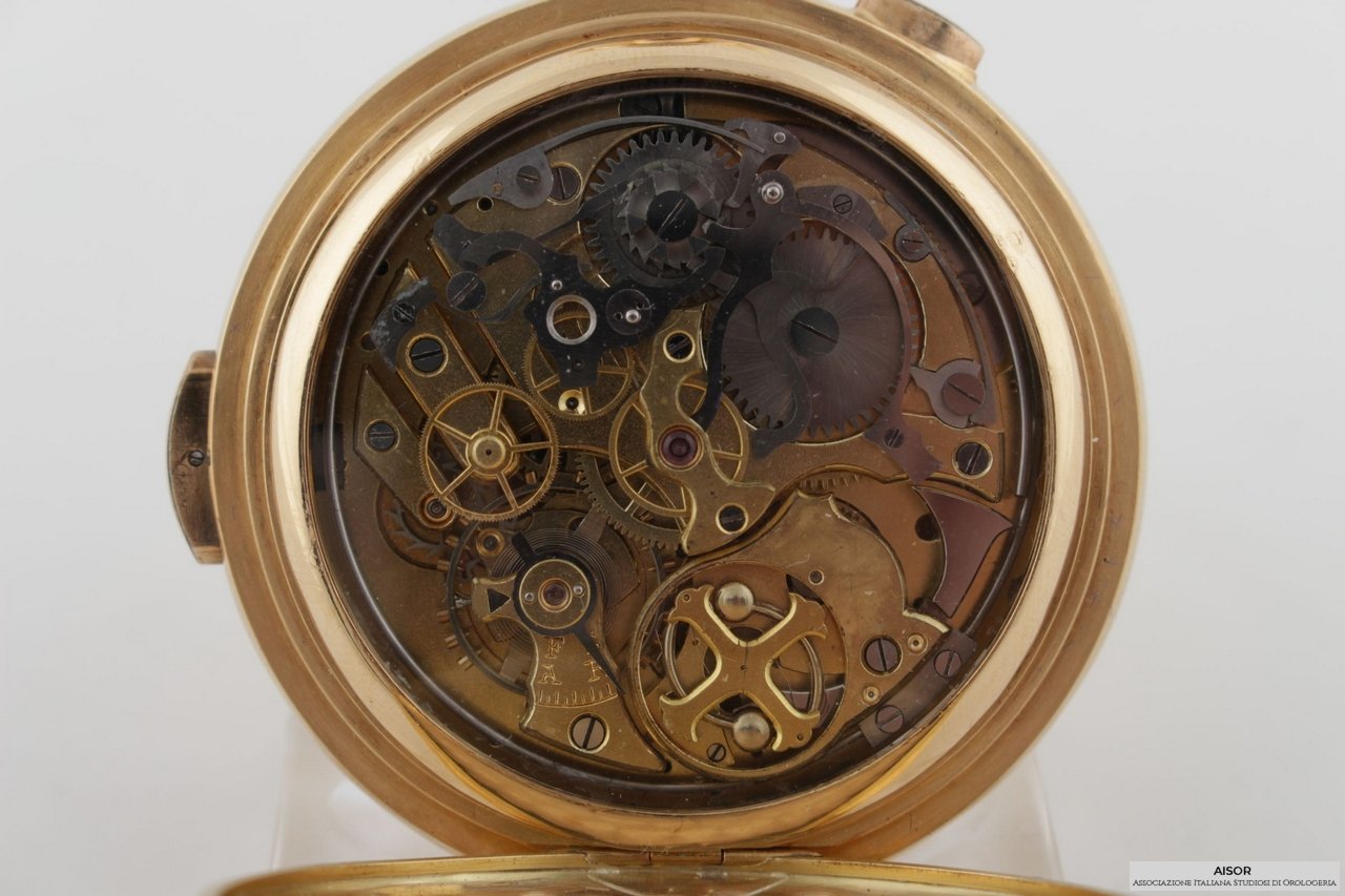 AISOR - antico cronografo tasca ripetizione oro datario 08.JPG